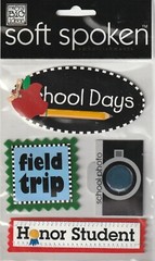 MAMBI Soft Spoken 3D stickers SCHOOL DAYS Theme 90510 Fast FREE Shipping!