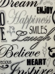 WONDERFUL WORDS Rub-On Transfers(4.5”x 7”)Inspire•Believe •Happiness•Card Making