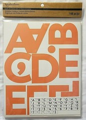 RECOLLECTIONS Craft It Alphabet Stickers 148 pcs – ORANGE