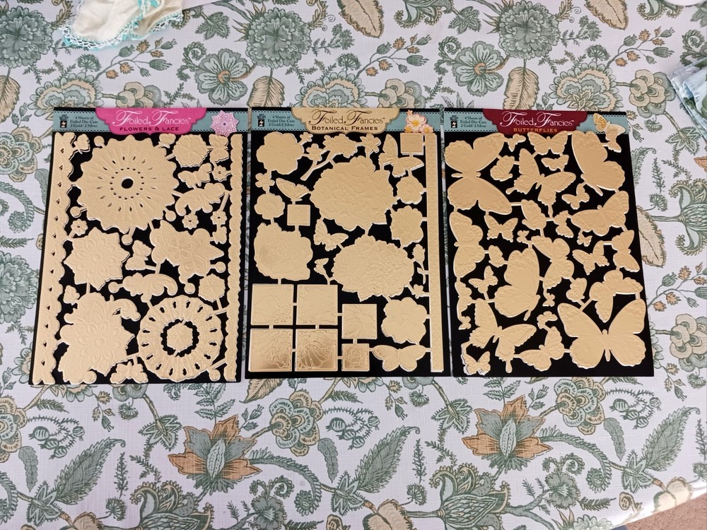 HOTP Foiled Fancies Gold and Silver Foil Die-Cuts Lot of 3 Sets