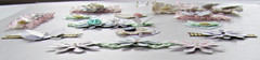 Handmade Shabby Chic Embellishments 12 Paper Lace Ribbon Buttons 12 Junk Journal