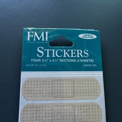 FMI Frances Meyer Stickers 4 SHTS Band-Aid Boo-Boo Strips Band-Aids 24PCS Sealed