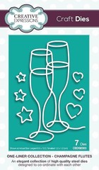 Creative Expressions Metal Die -ONE LINER – CHAMPAGNE FLUTES