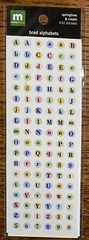Making Memories Brads Alphabets Springtime Cream Alpha Letters 2 Sheets Stickers