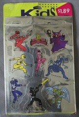 1994 Power Rangers Kids Hallmark Vintage Stickers 2 Sheets Silver New & Sealed