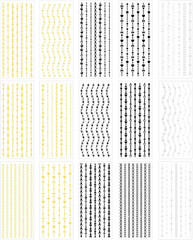Chain Shape Border Stickers for Scrapbooks, 30 Sheets PET Material with Decorati