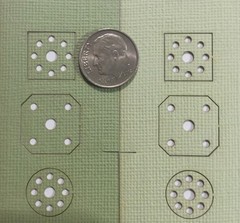 CIRCLE TOPPERS GREEN TEXTURED Laser Die-Cuts(8pc)Deluxe Cuts•Buttons•Beads •Cute