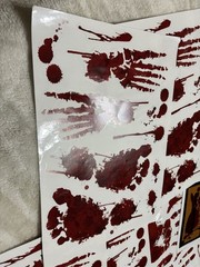 Bloody Handprints & Footprints Stickers (Some Are Missing)