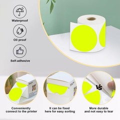 3 X 3 Inch Color Coding Dot Labels Circle Thermal Printable Waterproof 500 Pc…