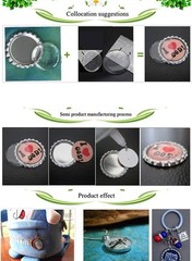 25mm Round Clear Epoxy Sticker 3D Effect DIY Jewelry Making For Bottle Caps