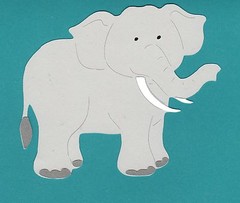 Elephant Die Cuts – layered – 3 pc. – 4 in. x 4.75 in – Scrapbooking, Card, Zoo