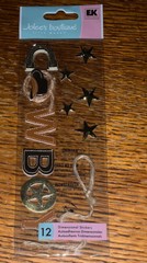 Jolees Cowboy Title Hats Rope Rodeo Stars 3D Western Farmer Scrapbook Stickers