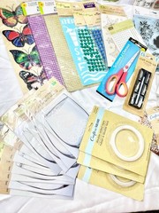 Crafter’s Square Mixed Craft Lot: Stickers, Clear Stamps, Die, Googly Eyes