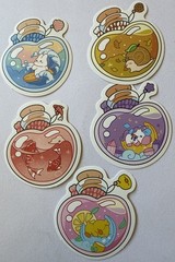 JAR ANIMAL Stickers(5pc)Dragon…Cats…Dog…Jag…Bears…Rabbit…Cork…Bees…Card Making
