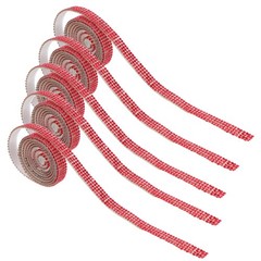 5 Pcs Sparkling Rhinestone Ribbon Adhesive Trim Strip Strips Glitter Belt