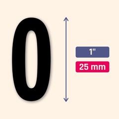 600 Pcs 1 Inch Waterproof Vinyl Number Stickers for Wood Plastic Glass Surfaces