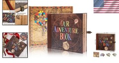 Artistic 148-Page DIY Scrapbook with Leather Cover – Perfect for Special Moments