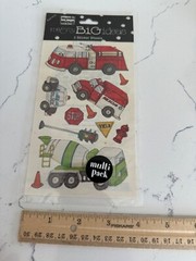 Me & My Big Ideas Mambi Minis «Things That Go» Stickers Fire Truck Scrapbooking