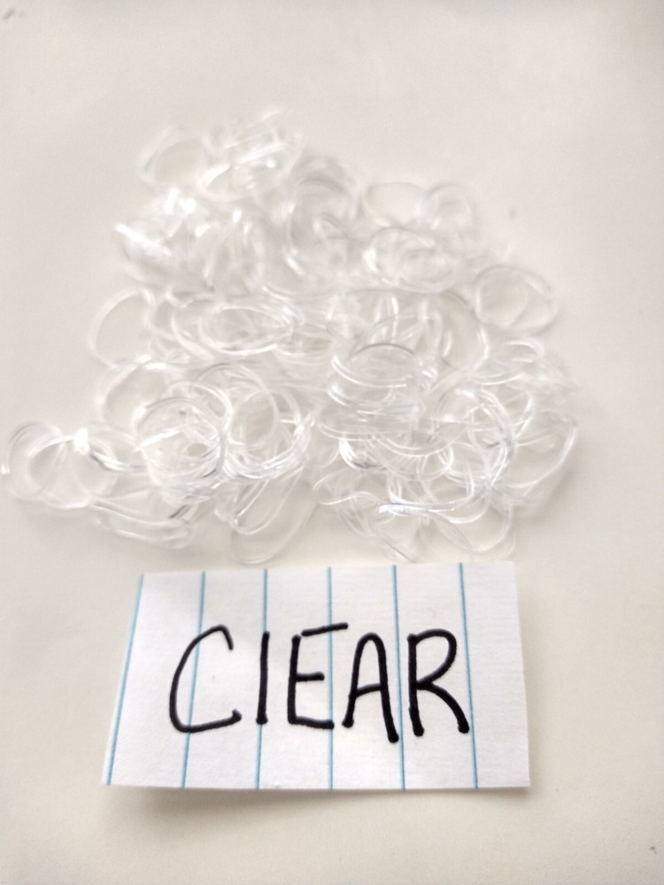 125 Clear Bands dreds Hair Dogs Dolls Ponytails kid girl NO SNAG Crafts Small