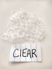 125 Clear Bands dreds Hair Dogs Dolls Ponytails kid girl NO SNAG Crafts Small