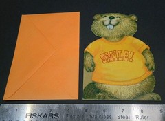 Vintage Hallmark Shirt Tales Card Envelope Set BLANK VTG Woodland Critters 80s