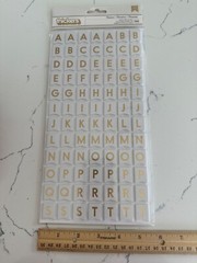 American Crafts Thickers Banners Gold Matte Puffy Stickers 168 PC Scrapbooking