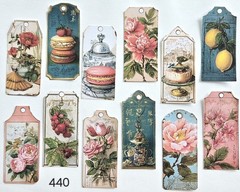 Tall Tags – Floral and Confections – set of 12