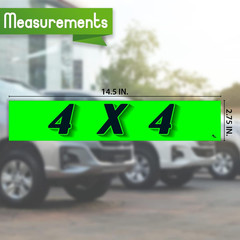 Chartreuse Green Vinyl Slogan Stickers – 12-Pack for Car Dealer Windshield Adver