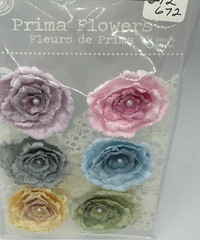 PRIMA FLOWERS LACE CROCHET, FABRIC, SATIN FOR SCRAPBOOKING WEDDINGS HAIR ECT…