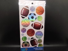 Hello Hobby Multicolor Sports Designer Stickers, 19 Count