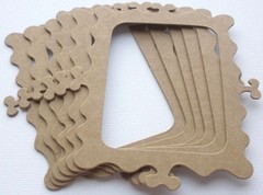 {4} *FRILLY SCALLOP FRAME* Picture Frames Chipboard Die Cuts – 3 5/8″ x 4 1/4