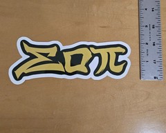 Sigma Omicron Pi SOPi Sorority 6.5×2.5 Inch Vinyl Die Cut Glossy Sticker