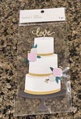 Recollections WEDDING CAKE Dimensional Sticker 1 Piece 5 1/2″ X 3 1/2″