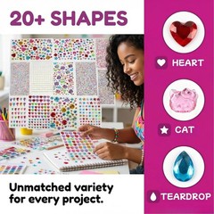 Vibrant 3521 Pieces Self Adhesive Gems – Perfect for Crafts & Scrapbooking