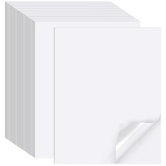 300 Sheets White Sticker Paper 8.5×11 for Inkjet Printer