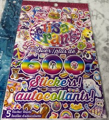 Lisa Frank Sticker Book 5 Sticker Sheets 600 Stickers Bendon Aged 3+ NEW 2019