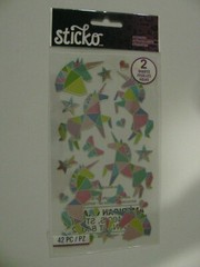 Sticko Stickers ORIGAMI UNICORN 2 Sheets 42 Pieces NIP