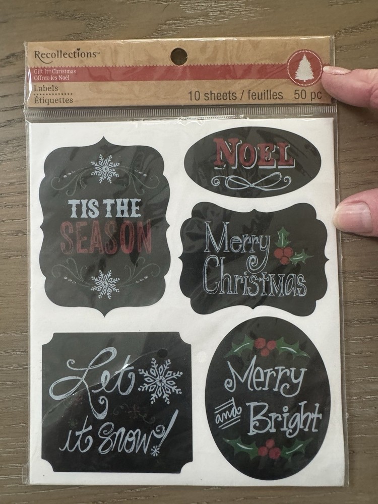 Brand New Recollections Gift It Christmas Labels Scrapbooking Card Making