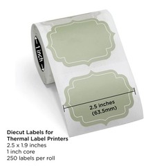 Thermal Labels Sage Color Diecut Shape, Stickers for Labeling Spice Jars, Pan…