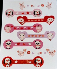 PENCIL WRAPS 8 STICKERS✨🐶💜🐣🌺🐱❤️🐶✨6” x 4”✨&✨3” x 3/4”✨each One✨AWESOME✨💖💫