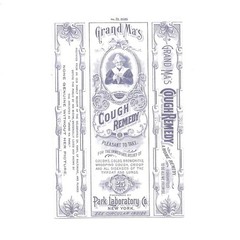 Vintage Grand Ma’s Cough Remedy Apothecary Patent Medicine Label Paper Sticker