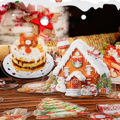 90 Pcs Vintage Christmas PET Stickers for Journaling – Cozy Winter Aesthetic Sno