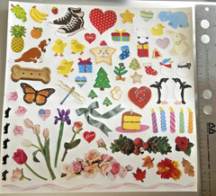 1 Mrs Grossmans Large Sheet Stickers Magic Collection pets flowers gifts cookies