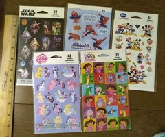 lot children’s stickers NOS Disney Dora Spiderman My Little Pony Star Wars