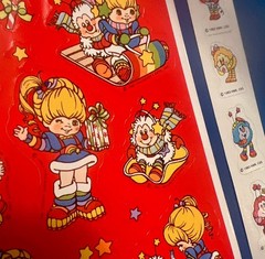 Vintage 80s Stickers Hallmark Rainbow Brite