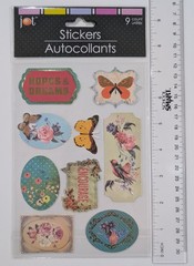Flowers Birds & Butterflies Scrapbooking Stickers By Jot
