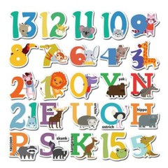ABC 123 Animal Stickers Teacher Skateboard Vinyl Laptop Luggage Decal Bomb 50pcs