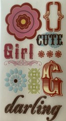 STARBURST CUTE Rub-On(3”x 6”)MME Girl•Flowers•Monogram•Darling•Teen •Garden•
