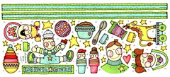 Toddler Baby Boy Girl Child Growing Toys Play Sippy Blocks Ball Border Stickers