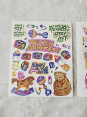 VTG Paper Reflections Rocking Horse Baby & Magic Rabbit Hat Stickers 2 Sheets